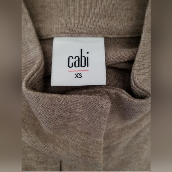 Cabi Weekend Topper Peplum Jacket Full Zip w/ Pockets Women's Sz XS Tan - Picture 5 of 6